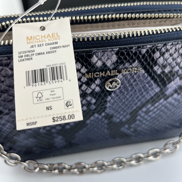 Michael Michael Kors Jet Set Charm, small double zip, leather xtra body. NWT - Picture 7 of 14